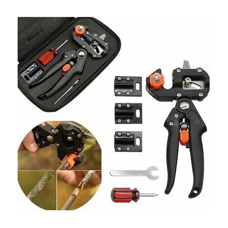 Pinza innestatrice manuale 3 innesti per piante e fiori + astuccio e accessori