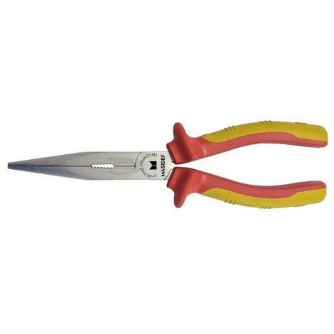 Pinza isolata VDE 1000V becchi semitondi dritti 200 mm