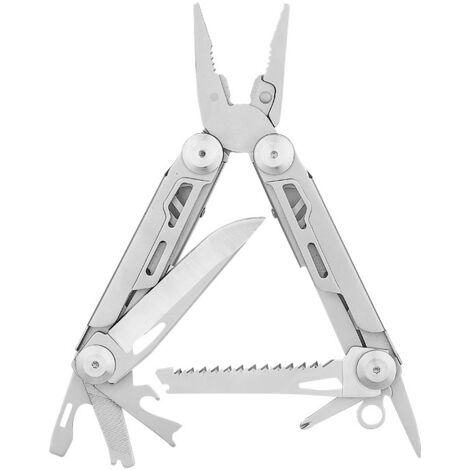 Pinza multiuso, coltello multiuso in acciaio inossidabile, pinza multiuso autobloccante con fodero e testa del cacciavite sostituibile, perfetta per la sopravvivenza all'aperto, il campeggio, l'escurs