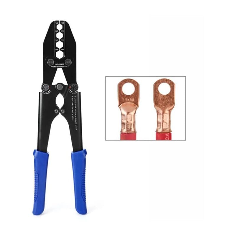 

Errebi Group - Pinza para crimpar terminales de alambre de cobre 1/0-4/0 AWG