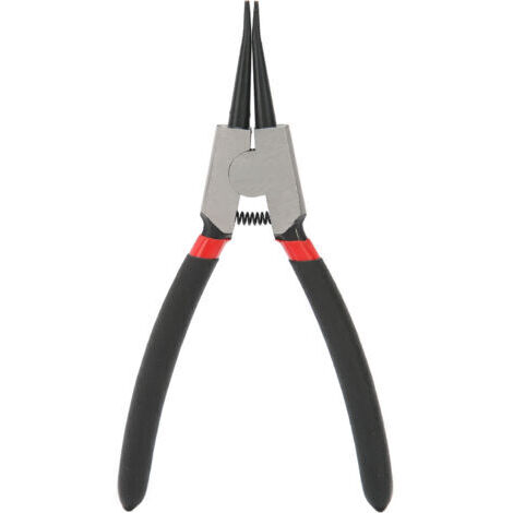 Pinza per anelli elastici esterni dritti in acciaio al carbonio con rivestimento in gomma, multifunzionale, SK-112-6D, 150 mm, 1,5 mm