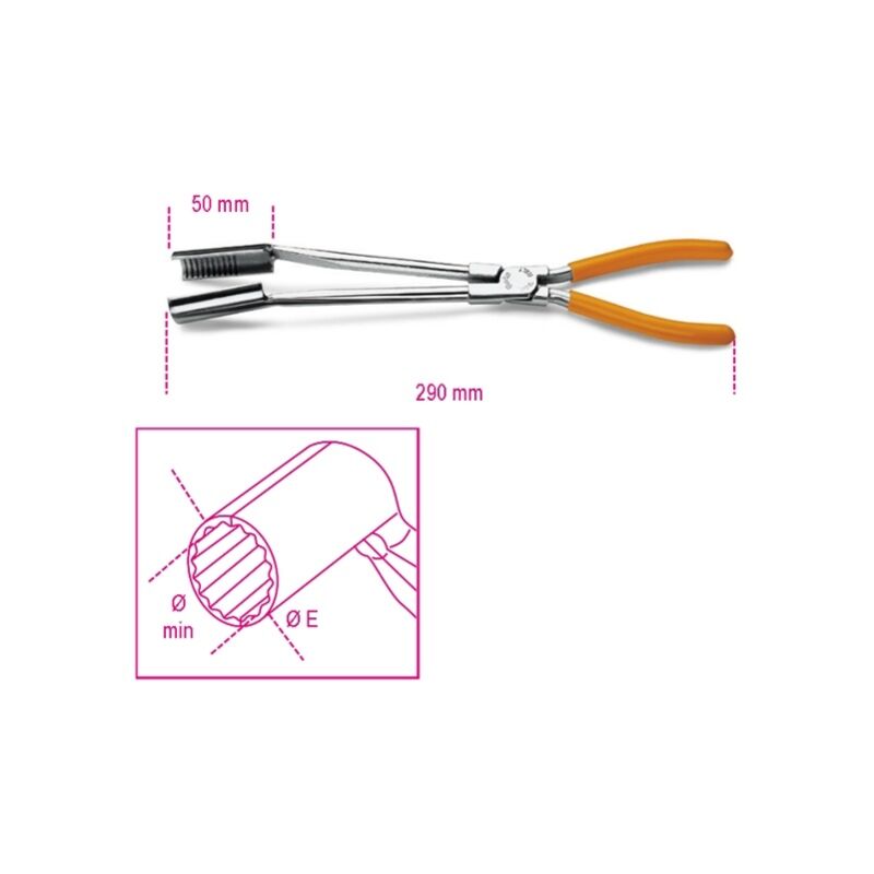 Pinza per cappuccio candele Beta 1474l - 14 mm