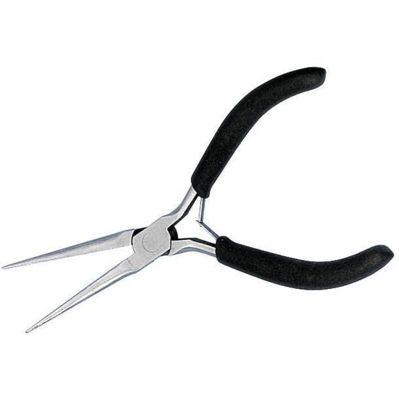 Pinza per elettronica, becchi mezzotondi lunghi