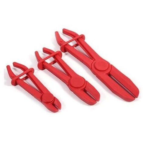 Pinza per fascette stringitubo flessibile in nylon KZQ, 3 pezzi, per tubi freno, carburante e acqua. Pinza manuale, 3 misure universali: per sistemi di raffreddamento, carburante e altre tubazioni.
