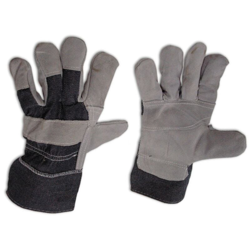 Guanti lavoro crosta dorso tela TG.10,5''' - cf. cavaliere