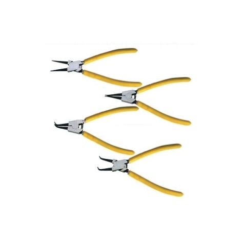 Pinza/Pinze per anelli Seeger set 4 pezzi 180mm