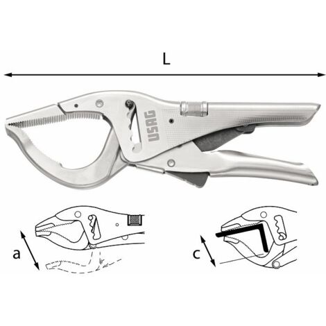 PINZA REGOLABILE AUTOBLOCCANTE A CREMAGLIERA GRANDE CAPACITÀ 135 C 135 MM
