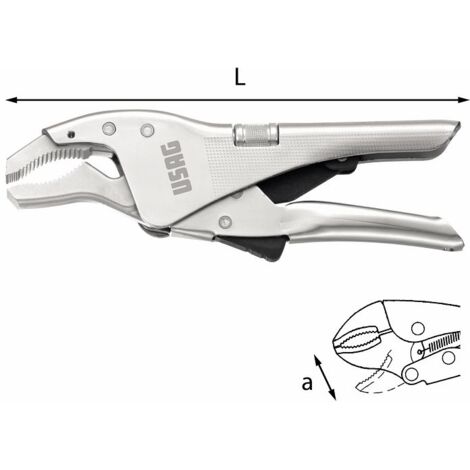 PINZA REGOLABILE AUTOBLOCCANTE CON GANASCE CONCAVE 134 A 60 MM