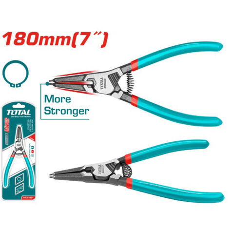 PINZA SEEGER ANELLI ELASTICI ESTERNI BECCHI DRITTI TESTA DRITTA 180mm TOTAL