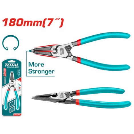 PINZA SEEGER ANELLI ELASTICI INTERNI BECCHI DRITTI TESTA DRITTA 180mm TOTAL