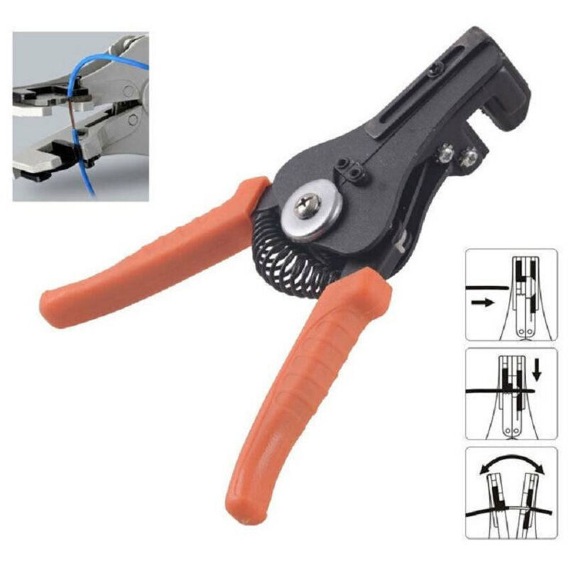 TrAdE Shop Traesio - Pinza Spelafili Cavi Spellafili Elettricista Autoregolante Da 1 A 3,2 Mm 91568 -