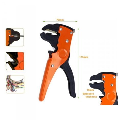 Pinza Spelafili Frontale Autoregolabile con Dispositivo di Taglio 0,25-2,2 mm2