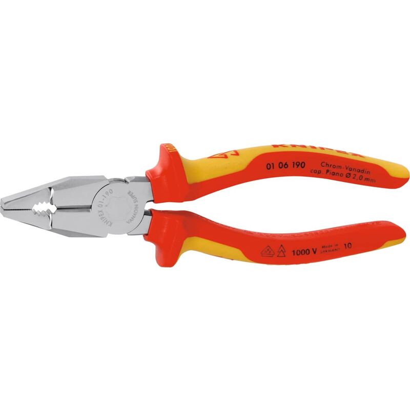 Image of Knipex - 01 06 190 vde Pinza universale 190 mm din iso 5746, din en 60900