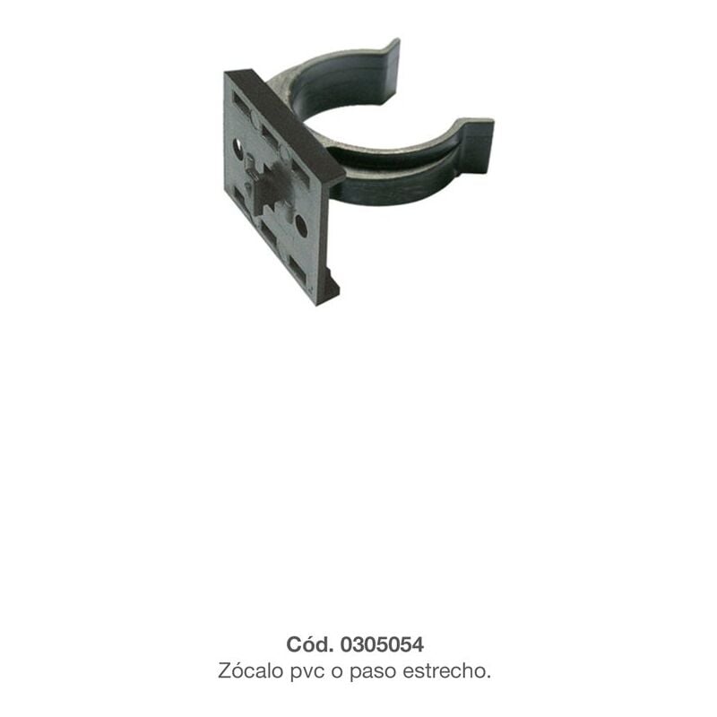 

Pinza Zocalo Aluminio Pata Redonda P/ Ancho - Negro