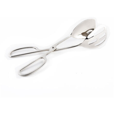 Pinzas de acero inoxidable para buffet, utensilios para servir, pinzas para ensalada y barbacoa, resistentes para freír, cocinar, cortar tostadas, asar, hornear y hacer sándwiches, 25 cm