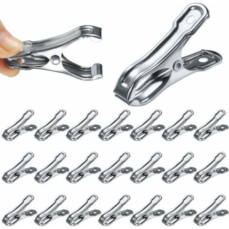 Pinzas de acero inoxidable para invernadero, pinzas pequeñas para invernadero, 5 cm, 10 unidades/1 paquete de 5 unidades