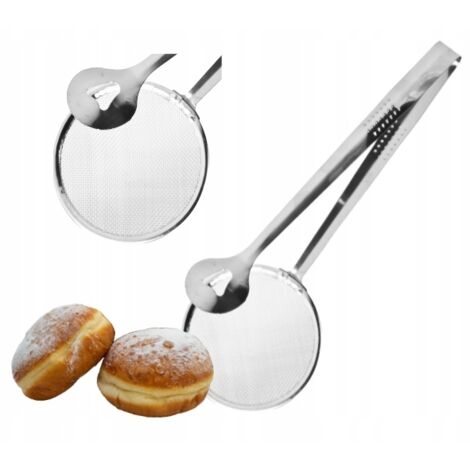 Pinzas de cocina con colador para donas y papas fritas