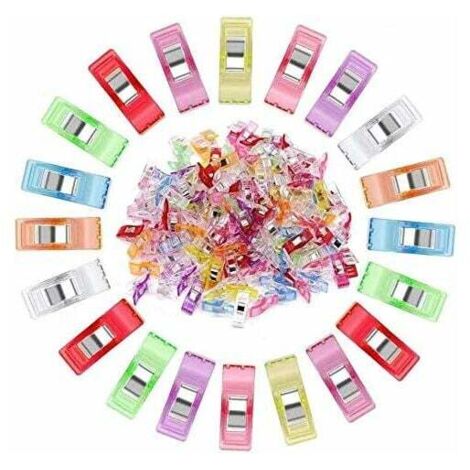 Pinzas de costura - 108 piezas - Pinzas multiusos - Pinzas para manualidades - 9 colores brillantes