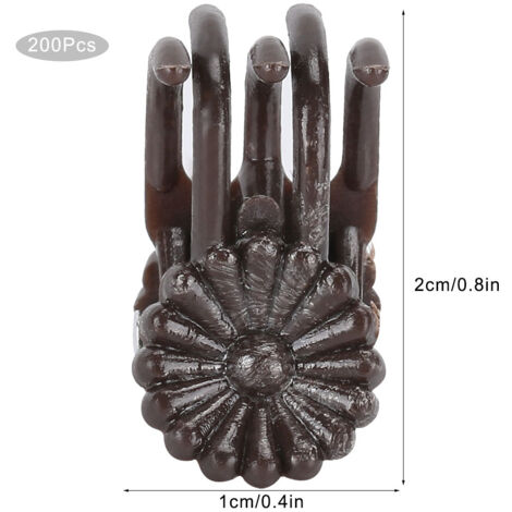 [Pinzas de jardín] Pinzas de soporte para flores de orquídeas y tallos – Paquete de 200 – Plástico – Marrón o verde – Dimensiones: 2 x 1 cm – Sujeción segura sin dañar las plantas