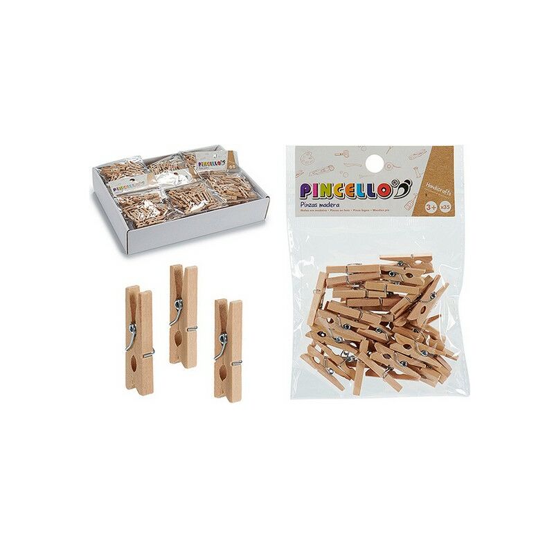 

Pinzas Madera Natural (35 Piezas)