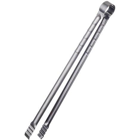 Pinzas para asar de acero inoxidable, 45 cm, 2 piezas, extra largas, para asar en barbacoa o buffet