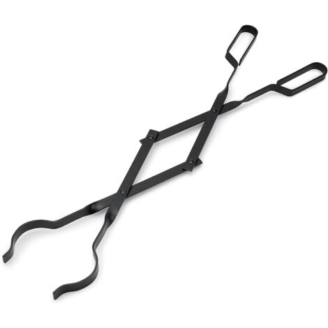 Pinzas para chimenea, pinzas para leña de 66 cm (26 pulgadas), pinzas para leña de exterior, accesorios para chimeneas de campamento, chimeneas de interior y estufas de exterior.