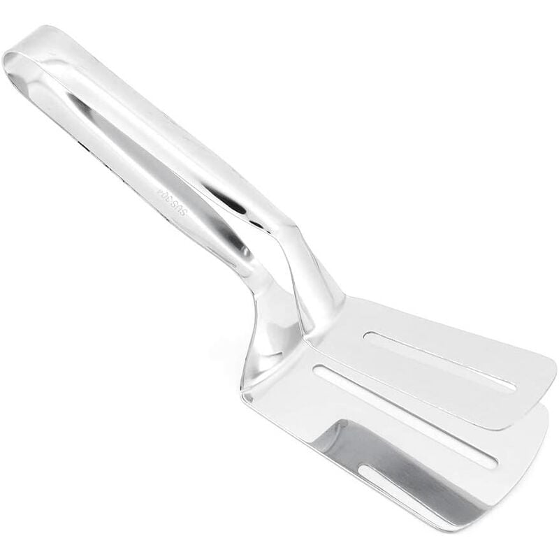 

Pinzas para filetes de acero inoxidable 304 Pinzas de cocina de acero inoxidable resistentes al calor para cocinar, asar, freír y servir （estilo 2）