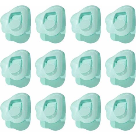 Pinzas para fundas de edredón, 12 piezas con forma de nube, antideslizantes, sin agujas, para sujetar la funda nórdica (verde) - Fei Yu