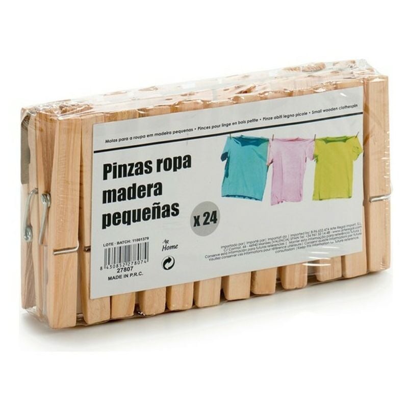 

Pinzas para la Ropa Pequeño Madera (24 Piezas)