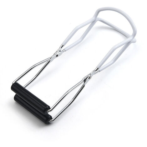 Pinzas para levantar tarros de conserva con mango flexible antideslizante para tarros de mermelada, color blanco