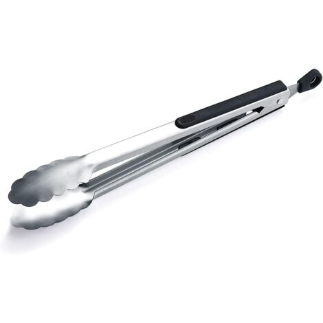 Pinzas para parrilla Crediri de 30 cm, de acero inoxidable, de primera calidad, para cocinar, de metal resistente, con cierre