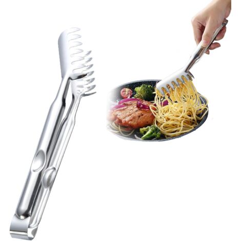 Pinzas para pasta de 28,2 cm, pinzas para espaguetis, pinzas para servir pasta, pinzas para espaguetis de acero inoxidable, pinzas para pasta con mango de zinc, pinzas para remover espaguetis, cocina,