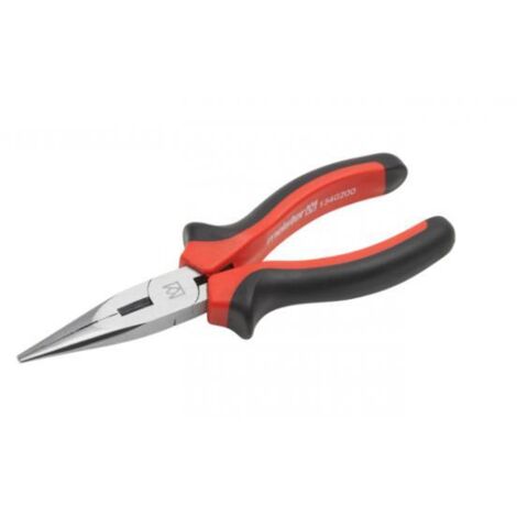 PINZE A BECCHI SEMITONDI 145MM - IMOUGNATURA A MANICI IN PLASTICA COLORE ROSSO - FINITURA SATINATA