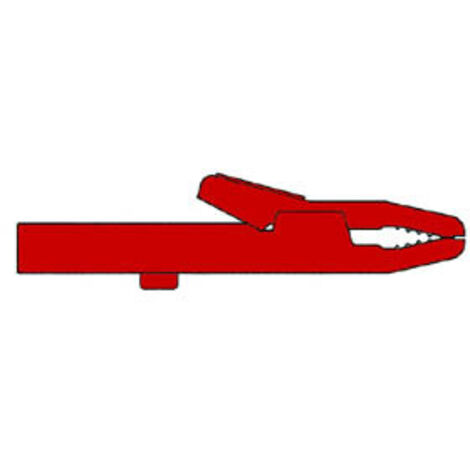 PINZE A COCCODRILLO ISOLATE 4mm 25A / ROSSO (AK 2 S)