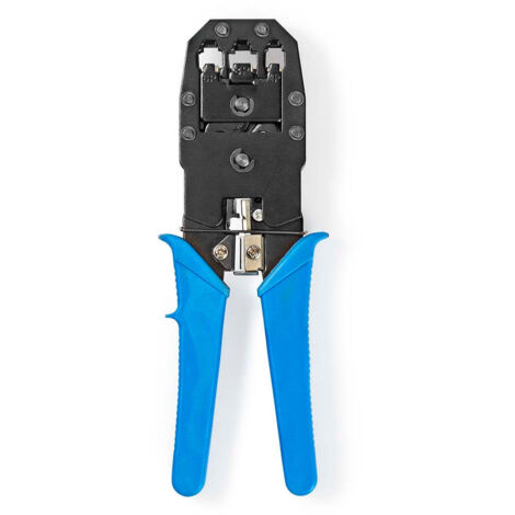 Pinze a crimpare  cat5  cat5e  cat6  cat6a  rj10  rj11  rj45  taglio  spelatura  pinze  abs  acciaio  blu 83960832 83960832 83960832 83960832