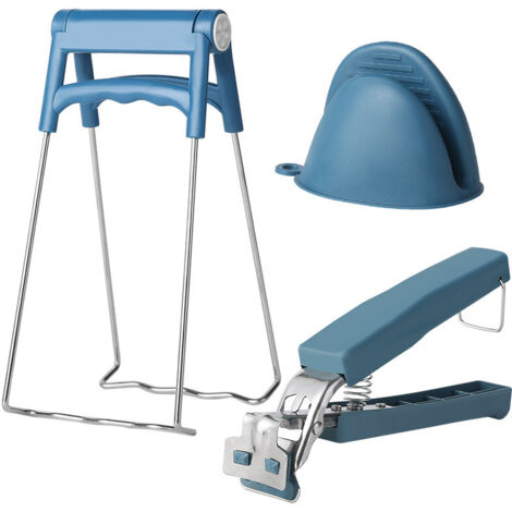 Pinze antiscottatura, pinze per vapore, guanti in silicone, vassoio per microonde, pinze antiscivolo, accessori da cucina, set da 4