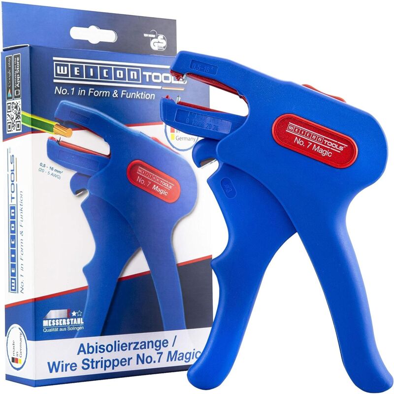 Weicon - 51000007 51000007-Pinza spelafili No.7-R, Colore Blu/Rosso, Blue/Red