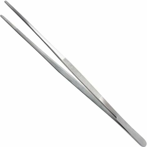 Pinze in acciaio inossidabile extra lunghe 30 cm/12 pollici con punta seghettata di precisione per acquascaping, giardinaggio, cucina, lavori industriali e uso