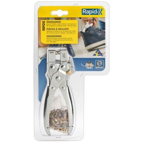 Pinze per occhielli RP05 - Diam. 4 mm - Blister + 100 occhielli - RAPID-ISABERG - 5000407