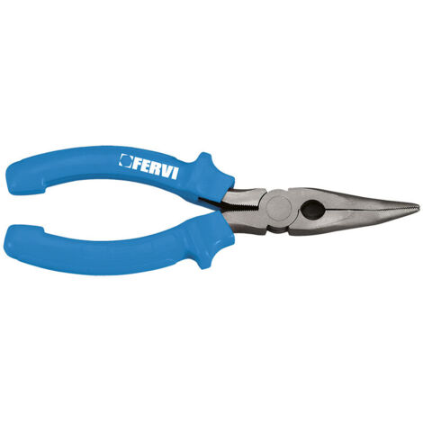 Pinze pinza a becchi mezzi tondi lunghi curvi 45 gradi 160 mm Fervi 0813