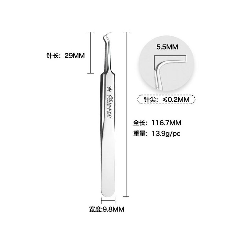 Pinzette per capelli incarniti ago naso punte a