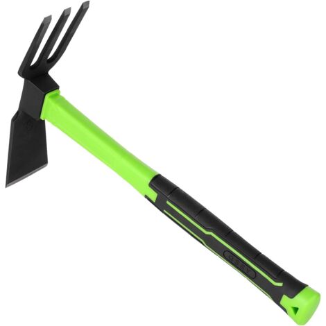 Pioche de Jardin 15 pouces, Manche Antidérapant Ergonomique, Tête en Acier Carbone, Outil de Creusage & Désherbage Polyvalent,Polyvalente Jardin/Camping/Construction