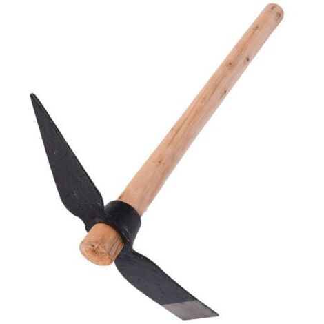 Pioche de jardin 252mm – Manche en bois de baume vert – Acier haute teneur carbone – Pour creusage de pousses de bambou