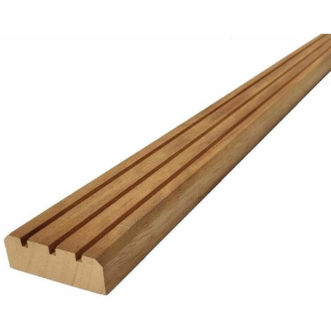 Piolo gradino in legno di iroko per scaletta da barca mm 20 x 55 x 1400