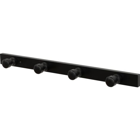 Piolo in legno con 4 ganci - nero - Tendance