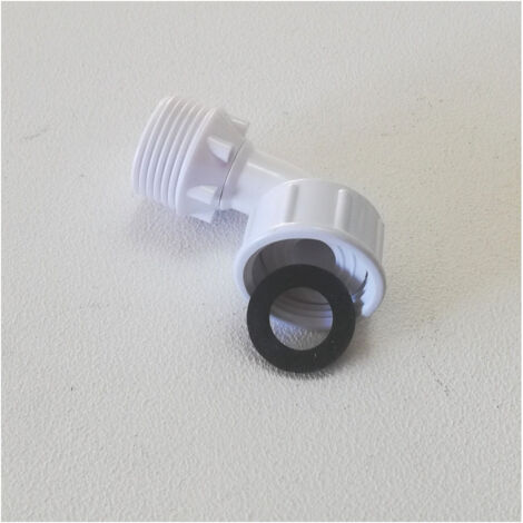 Pipa raccordo curvo bianco 3/4 x 3/4 per tubo carico lavatrice lavastoviglie
