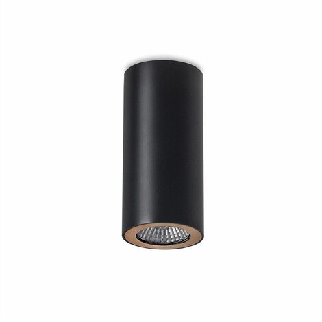 Pipe ceiling light, aluminum, black and gold