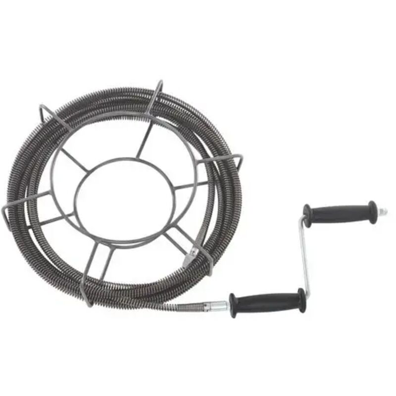 Pipe Cleaning Spirals Set, 5+5 Meter x 12 mm, Pipe Spiral Cleaner Tool, for a pipe diameter of 1.97-4.72 in, Dark Drey