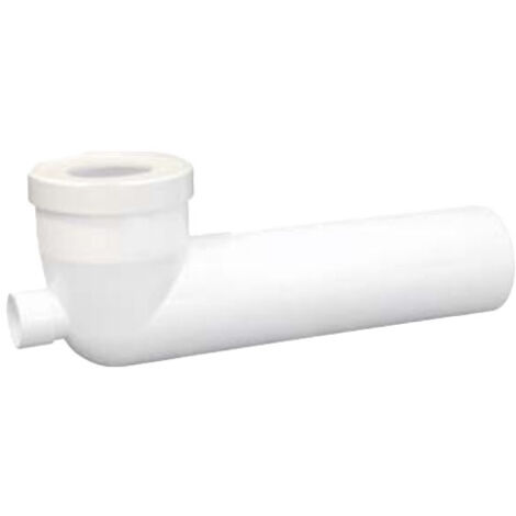 Pipe coudée 90° longue de 40 cm mâle femelle Ø100 avec sortie Ø40 - First Plast
