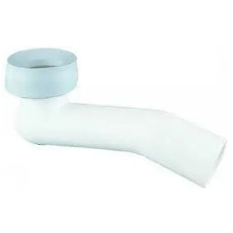 Pipe coudée PVC D75 pour cuvette WC Aspirambo – Évacuation eaux usées – Compatible Porcher – Référence D5994AC – Blanc